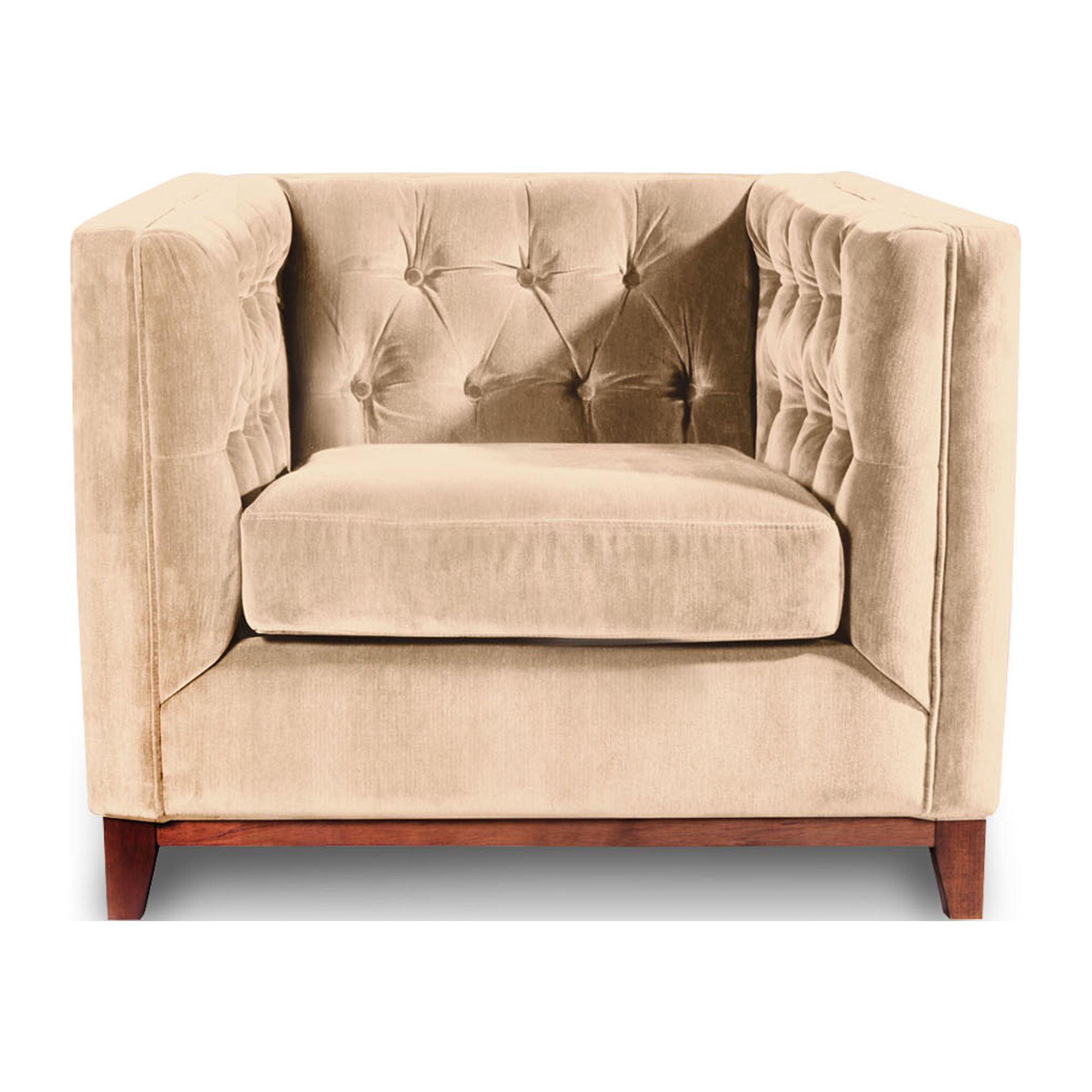 Latam Home - Sofá Roma 1c Tela Velvet Beige