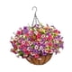 thumbnail image 5 of Cesta de flores artificiales para colgar plantas, maceta con cadena y forro de , planta colgante falsa para decoración de porche, jardín y casa. A, 5 of 5