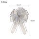 thumbnail image 2 of Uxcell 5 piezas de grandes lazos de regalo para envolver, lazos de organza para cestas de bodas, regalos, plata 15 cm, 2 of 6