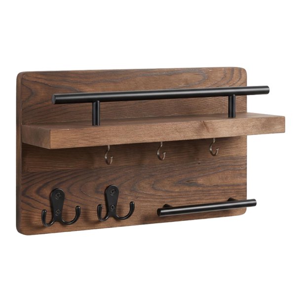 Portallaves De Madera Organizador Decorativo Para Llaves marron