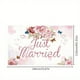 thumbnail image 3 of 1pc, Wedding Flag Church Wedding Props Arrangement Decoration Hanging Flag Pink Wedding Banner Romantic Background Cloth, 3 of 3
