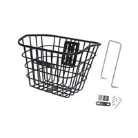 Ioensy - Cesta Delantera Multiusos Para Motocicleta, Scooter Y Bicicleta, Con Soporte Negro