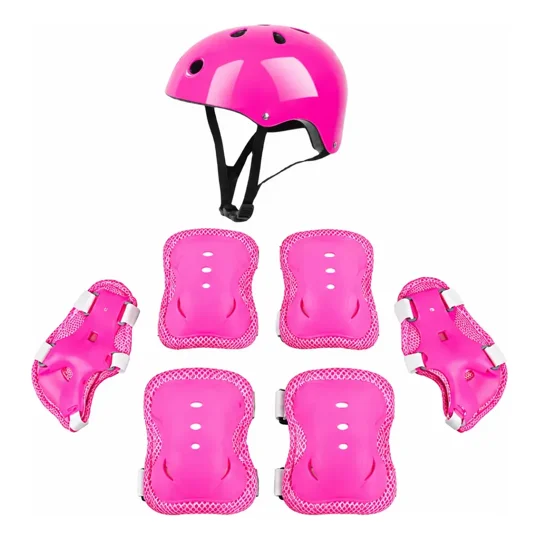 Linea Sport - Kit Protecciones Infantil Casco Rodilleras Coderas Muñequeras Skate