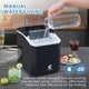 thumbnail image 3 of Máquina de hielo Grytry para hacer hielo, 9 cubos, 6 minutos, 12 kg, 24 horas, color negro, 3 of 3