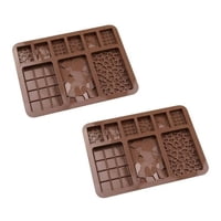 Genérico - X2 Moldes De Chocolate Moldes Barra De Chocolate Silicona