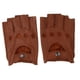 thumbnail image 3 of retro pu cuero hombres sin dedos conducir ciclismo guantes l botón marrón., 3 of 3