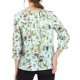 thumbnail image 3 of INSPIRE CHIC Blusa Bohemia de Mujer con Estampado Floral, Cuello con Lazo, Mangas 3/4, Tops Casuales M Verde, 3 of 8