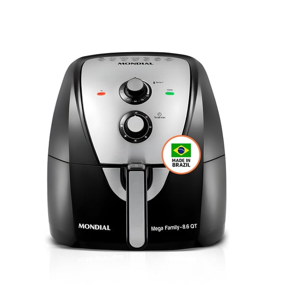 Freidora de aire Mondial 8.6 QT 1800 W Quick Heat negra