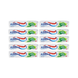 Pack 10 Pasta Dental Aquafresh Sabor Menta 158G
