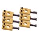 thumbnail image 1 of Juego De 6 Sillines De Puente De Guitarra Dorados De Latón Aptos Para Piezas De Guitarra Eléctrica ST Tornillo Negro, 1 of 5