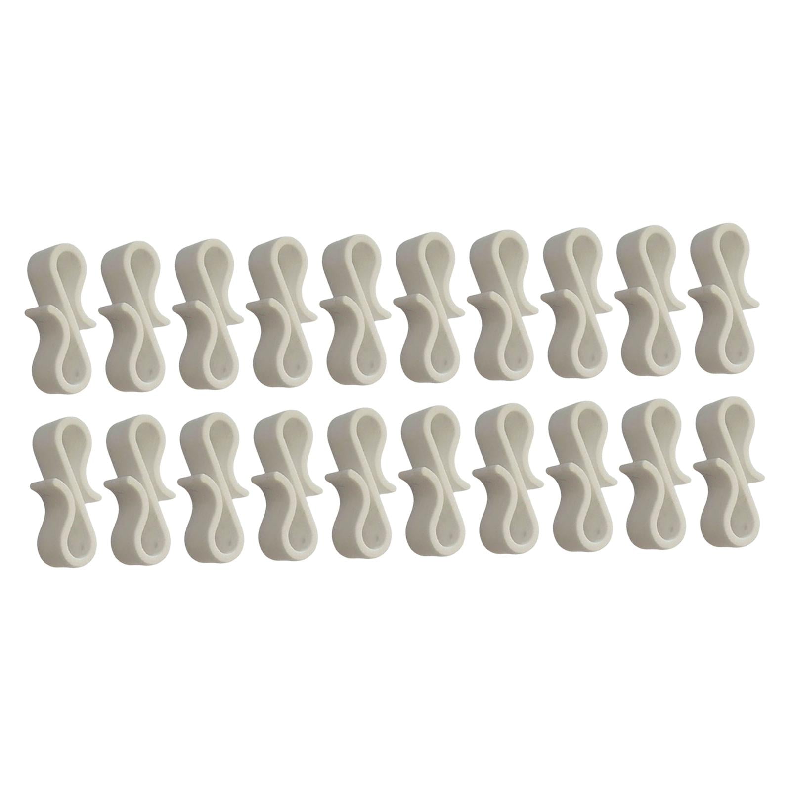 Bothyi - Ganchos Para Luces De Navidad, Prácticos Y Prácticos, Con Forma De S, Para Toallas, Oficina, 20 Unidades, Color Blanco