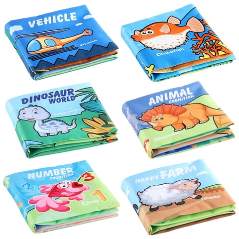 Magideal - Libro De Tela Suave Para Bebés De 6 Piezas, Juguete Educativo De Aprendizaje, Libro De Sonido Lavable Para Bebés, Niños, Niñas, Niños Recién Nacidos