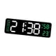 thumbnail image 5 of Reloj Despertador Digital °C/°F 12/24H Dst Reloj De Pared Para El Hogar, Sala De Estar, Mesita De Noche, Verde, 5 of 5