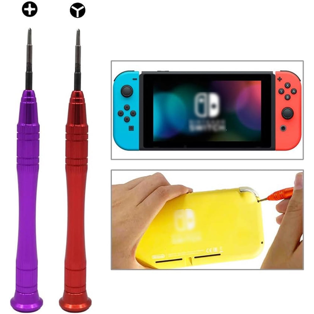 Genérico - Destornillador Triwing Compatible Con Nintendo Switch, Kit De Destornilladores De Puntas Tri-point De 2.0 Mm Phillips Y 1.5 Mm Y00 Compatible Con Joycons Y Consolas De Switch Para Reparación
