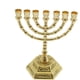 thumbnail image 1 of Candelabro de rama Menorá de Hanukkah Candelabro de Menorá de Hanukkah Candelabro de Menorá Candelabro de Menorá de 7 ramas Templo de Jerusalén Menorá de las 12 tribus de Israel con vara de Aarón Maná, 1 of 6