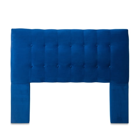 Dgb - Respaldo Cama 2 Plazas Felpa Azul Marino Sevilla Cp