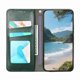 thumbnail image 2 of Funda tipo cartera para iPhone 15 Pro de piel con cierre magnético, ranuras para tarjetas y correa para la muñeca Verde, 2 of 6