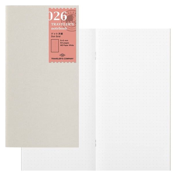 Papel de Escritura Recambio Midori para Cuadernos Traveler's Company – Cuadrícula de Puntos