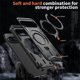 thumbnail image 3 of Para Google Pixel 9 / Pixel 9 Pro Funda con Soporte de Anillo en O Magnético Invisible, Funda de Teléfono a Prueba de Golpes, Negro, 3 of 4
