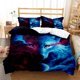 thumbnail image 1 of Wolf Digital Print Polyester Bedding Sets Child Kids Covers Boys Bed Linen Set For Teens Bedding Set Bed Comforter Set, 1 of 5