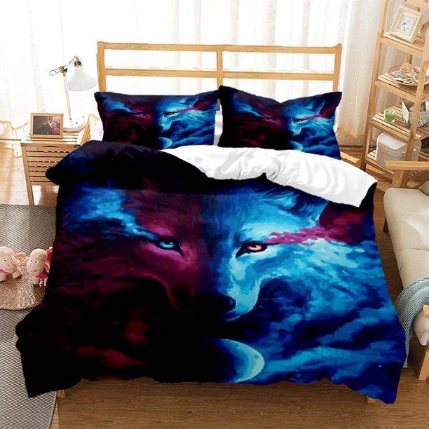 Wolf Digital Print Polyester Bedding Sets Child Kids Covers Boys Bed Linen Set For Teens Bedding Set Bed Comforter Set