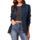 thumbnail image 1 of INSPIRE CHIC Chaquetas Utilitarias para Mujeres de Regreso a Clases con Cintura de Cordón, Bolsillo con Solapa, Cremallera y Botones Azul Marino Talla S, 1 of 7