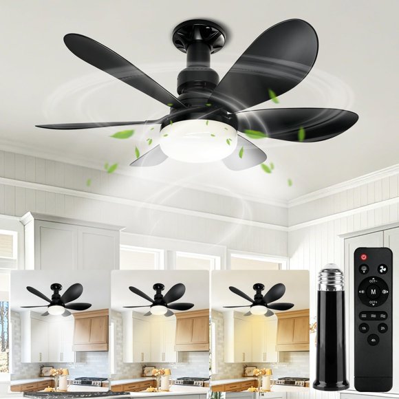 Ventilador de Casquillo VTYXCTIGJ 52 cm con Control Remoto, 40 W, Regulable