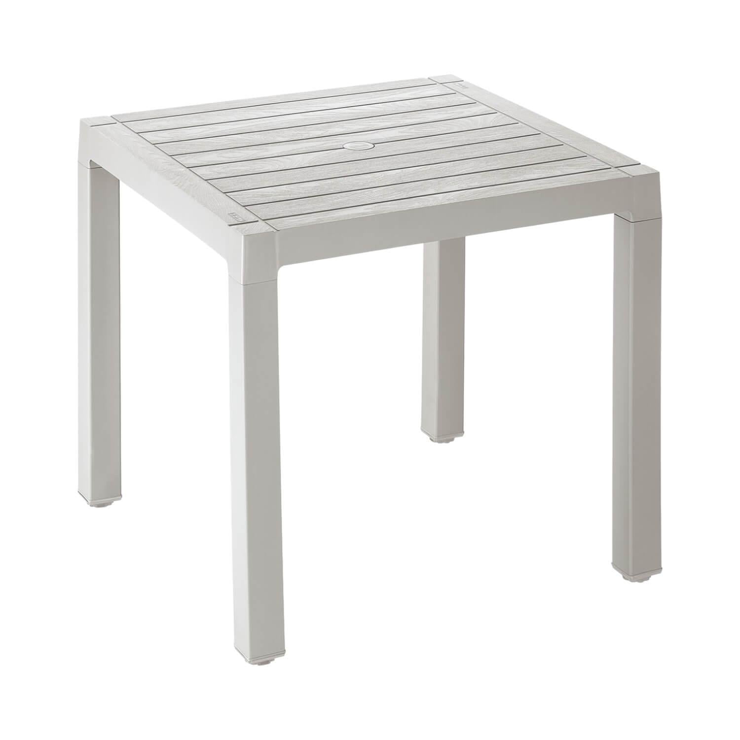 Rimax - Mesa Plastico Terraza Exterior Gris 75x75x73cms Gris Tamaño Único