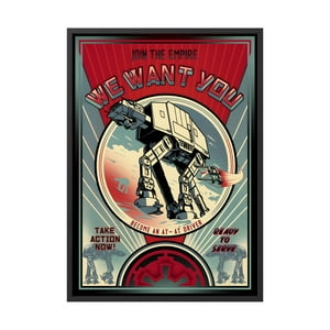 Creango - Cuadro Poster Enmarcado Star Wars Acorazado Decorativo