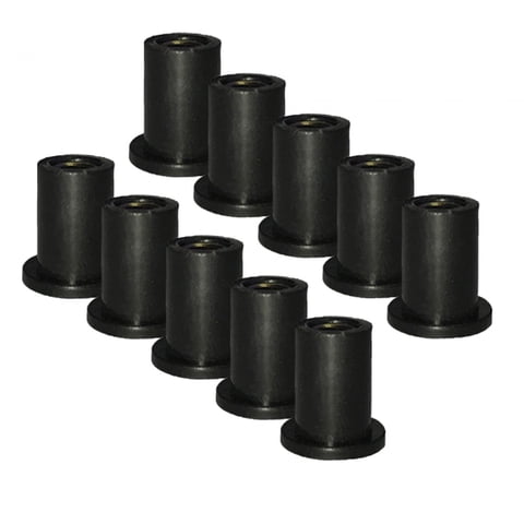 Magideal - Tuercas De Goma Profesionales, Sujetadores De Capó, Inserto De Latón, Tuercas De Pozo Métricas, Repuesto Universal De Accesorios Para Parabrisas De 10X M4