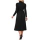 thumbnail image 3 of INSPIRE CHIC Vestido de Punto Plisado para Mujer de Manga Larga Cuello Alto Casual de Negocios Suéter Vestido Línea A Midi Conjuntos de Otoño Invierno M Negro, 3 of 6