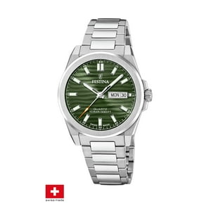 Reloj F20073/4 Festina Swiss Verde Hombre Acero Clasico