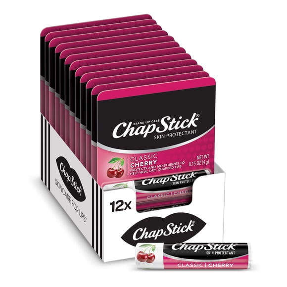 Bálsamo labial ChapStick Classic Cherry, 4,4 ml (paquete de 12)