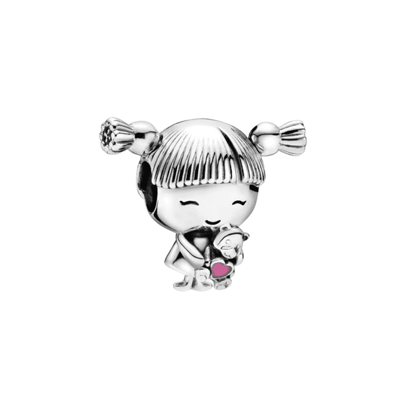 Charm Niña Con Oso de Peluche