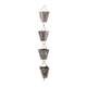 thumbnail image 3 of Cadenas de lluvia de jardín Cadena inferior de agua Baño de pájaros decorativo 1M Cadenas de multipropósito Colectores de lluvia Copas cubo de arroz, 3 of 5