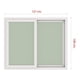thumbnail image 4 of Ventana Vidrio Simple Pvc Corredera Blanca 121x100cm Dvp, 4 of 5