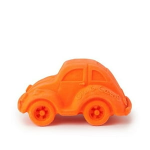 Oli & Carol - Juguete Mordedor, Diseño Auto Escarabajo, Color Naranjo
