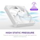 thumbnail image 2 of Ventilador de carcasa para PC NZXT F120P, 120 mm, presión estática, blanco, 2 of 8