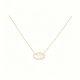 thumbnail image 1 of Collar con Dije Elisa para Mujer, Chapado en Oro de 14K, Gema Rosa Natural, Cadena Delicada Ajustable, Joyería de Moda para Diario y Regalo, 1 of 4