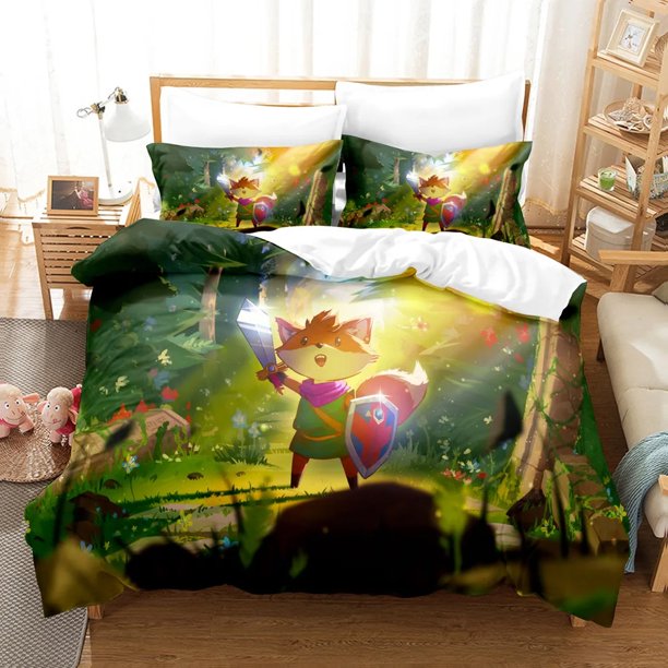 v174 Bed Sheets Game Tunic Bedding Set,Duvet Cover Comforter Bed Set Quilt Cover Pillowcase,King Queen Twin Size Boys Girls Adults 3-Piece Bedding Set (1 Duvet Cover + 2 Pillow Shams) Bed Sheets ju174