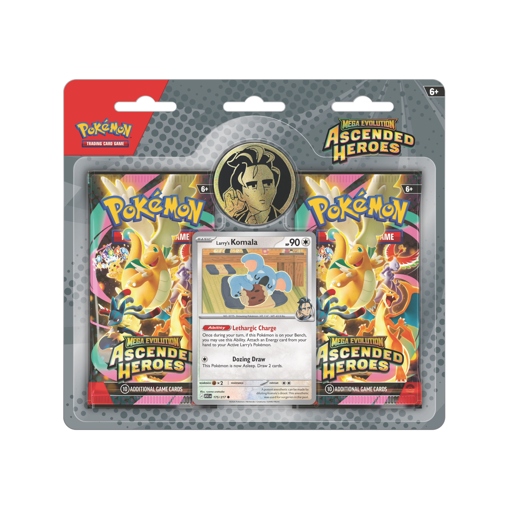 Pokemon - Pokémon Tcg Ascended Heroes Collection Inglés-Larry’S Komala