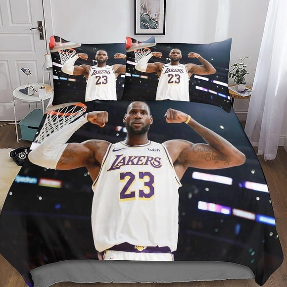 LeBron James Bed Set with Basketball Superstars Microfibre Duvet Cover