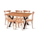 thumbnail image 1 of Comedor Mesa Color Madera y Metal Cross 140x90 + 6 Sillas Crossback Madera Rattan Natural, 1 of 8