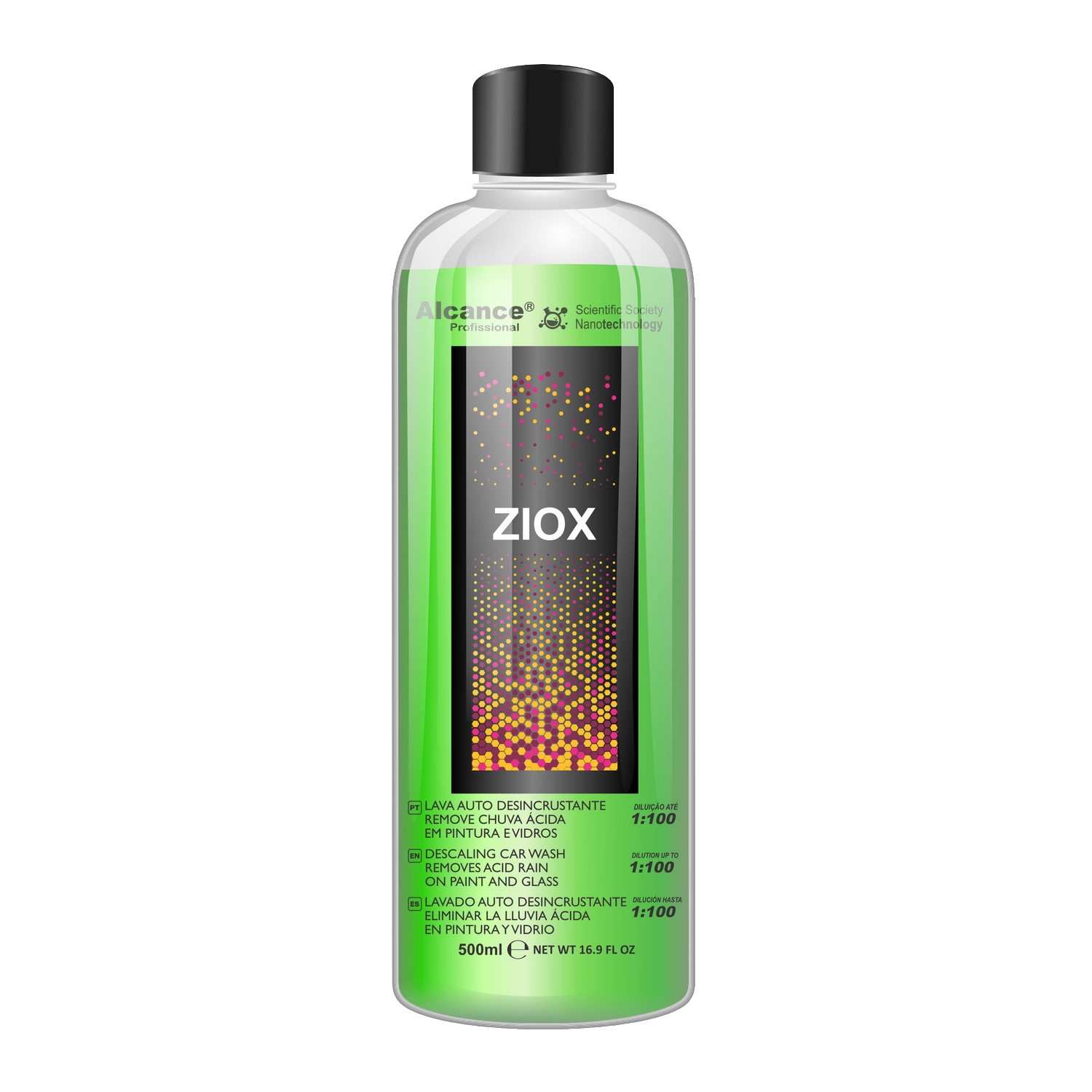 Alcance - Ziox - Shampoo Acido - Shampoo Desincrustante - 500Ml