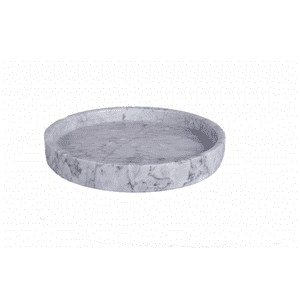 Tabla Redonda 25X3Cm Marmol Blanco Lugano
