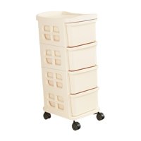 Bothyi - Carro Con Ruedas Carro Con Cajones Para Sala De Estar Lavandería Despensa De Alimentos 4 Niveles