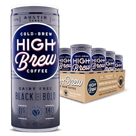 Café Cold Brew High Brew Black & Bold con cafeína, 240 ml