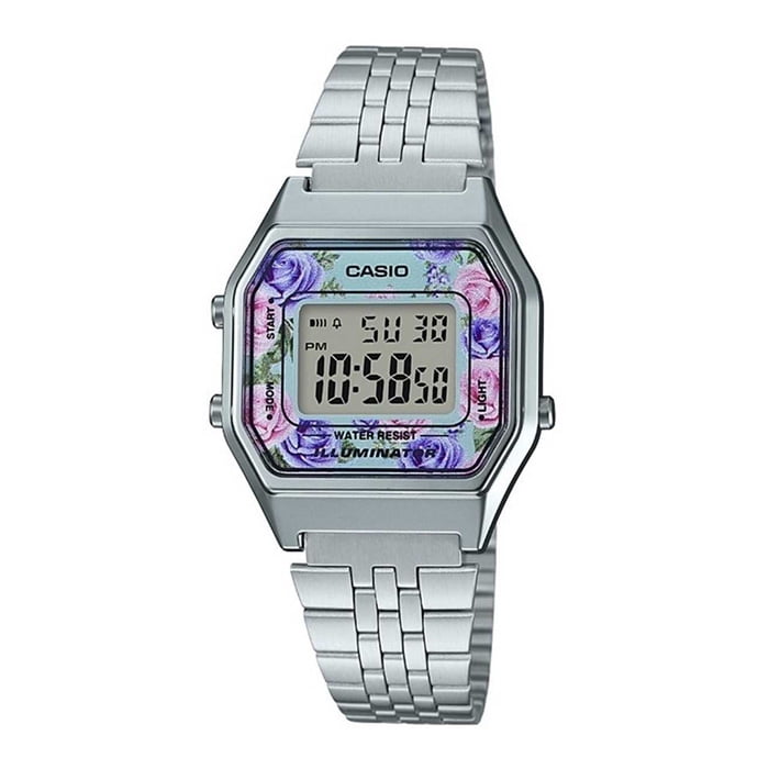 Reloj Digital Plateado Casio La-680wa-2c