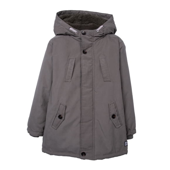 Chaqueta Niño Gabardina Forro Térmico con Gorro Verde