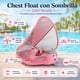 thumbnail image 2 of Flotador de Pecho para Bebé con Sombrilla UV No Inflable Mambobaby Rosado, 2 of 6